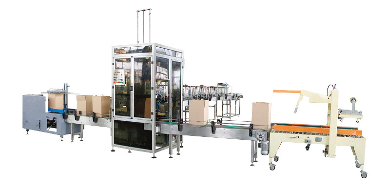 全自動(dòng)開(kāi)箱、裝箱、封箱機(jī)組